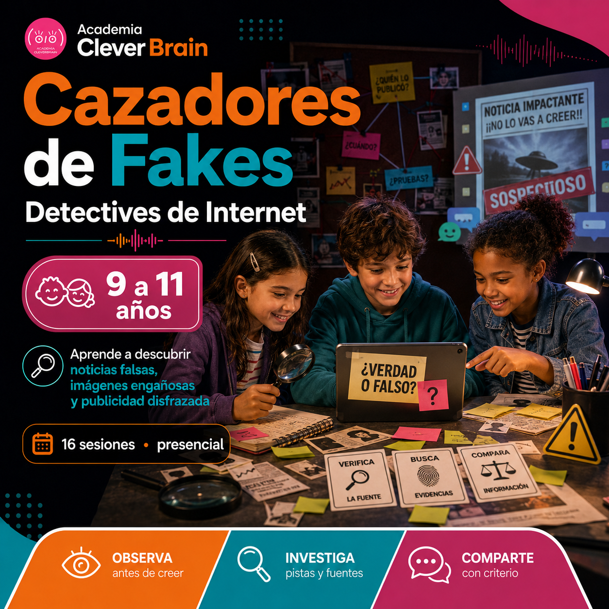 Cazadores de Fakes | Pensamiento crítico e internet 9 a 11 años