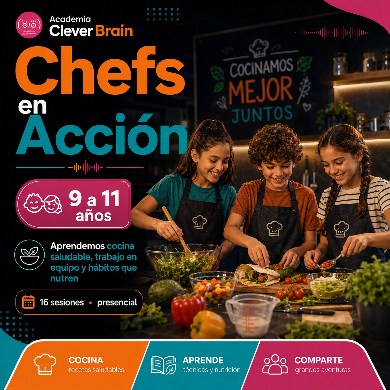 Chefs en Acción | Cocina saludable | 9 a 11 años