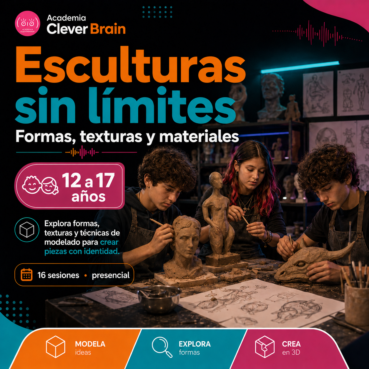 Escultura sin Límites: Formas, Texturas y Materiales| 12 a 17 años