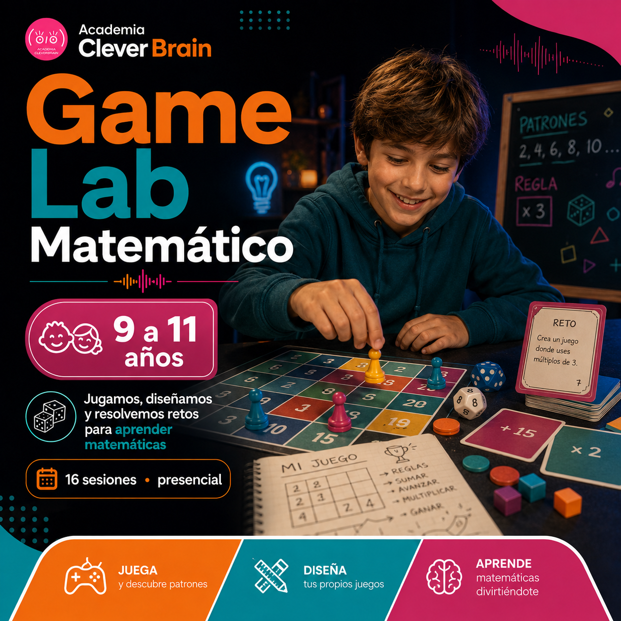 Game Lab Matemático | Taller de juegos matemáticos 9 a 11 años