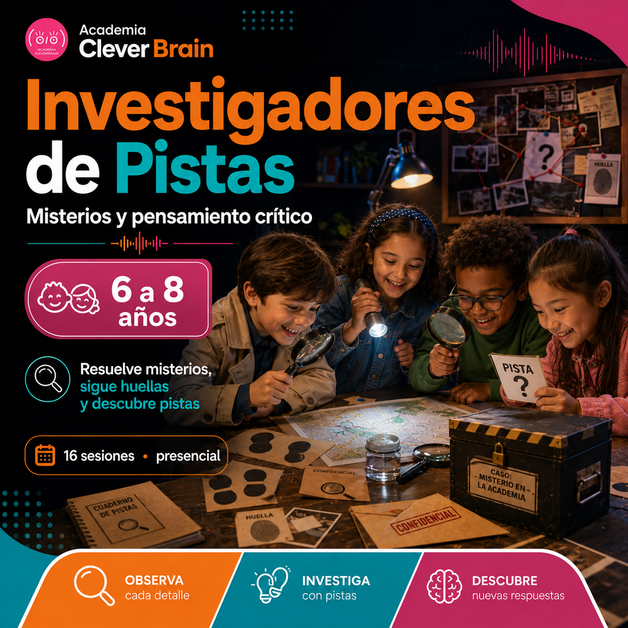 Investigadores de Pistas | Misterios y pensamiento crítico 6 a 8 años