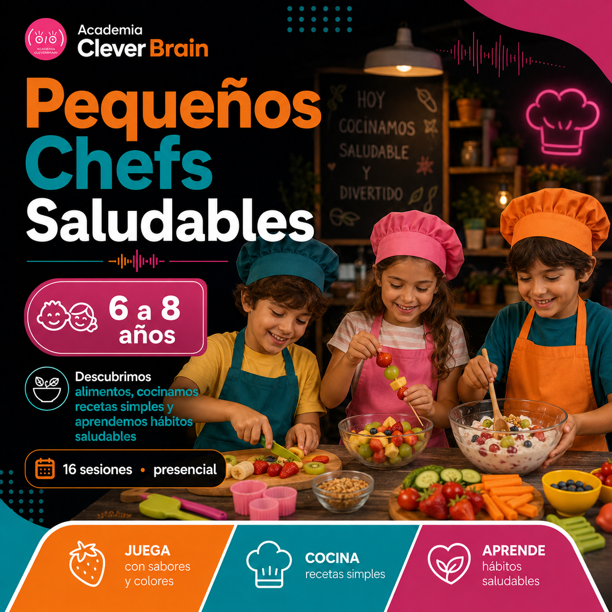 Chef en Acción | Taller de cocina para niños 6 a 8 años