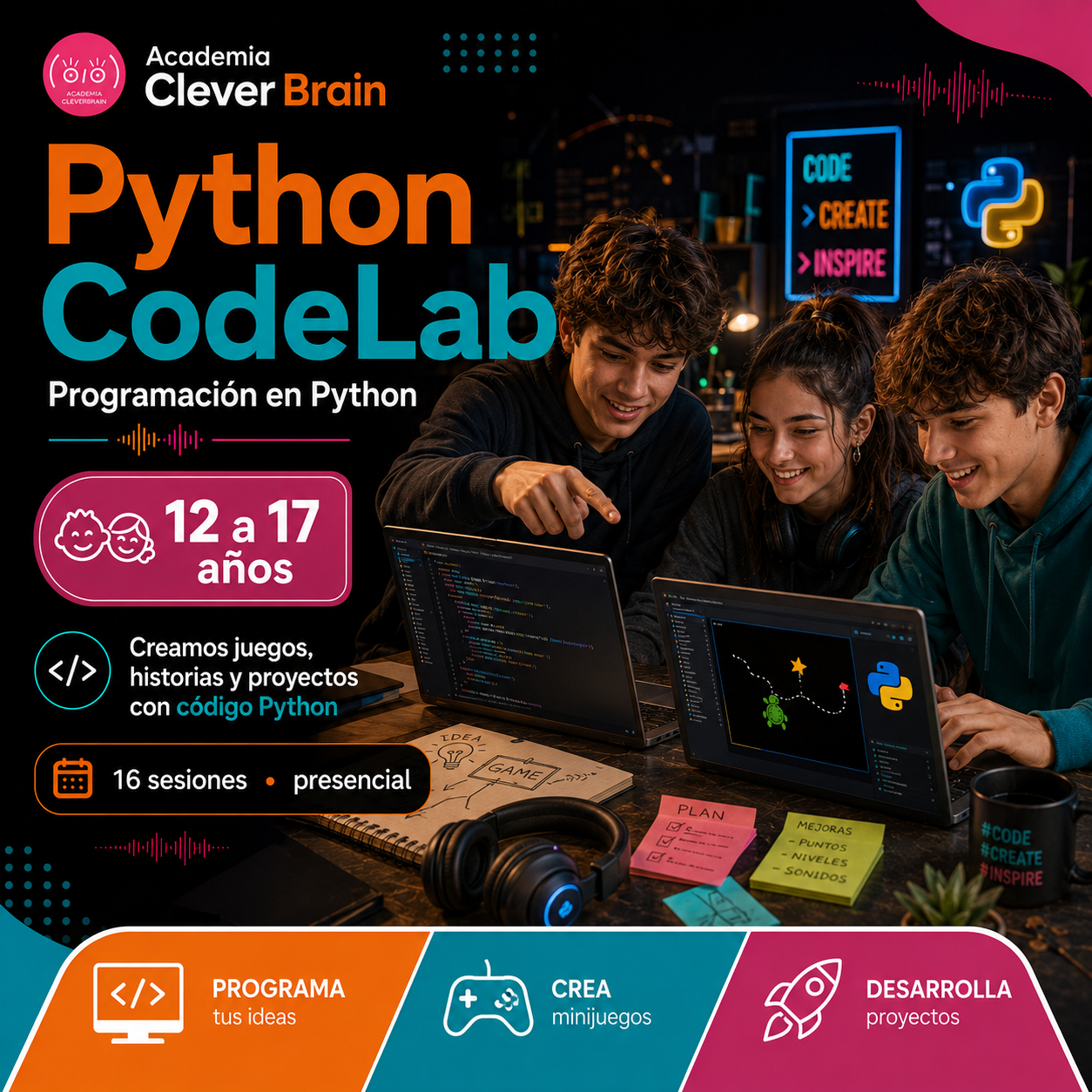 Python CodeLab | Programación en Python | 12 a 17 años